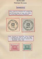 Gary Ryan magyar városi okmánybélyeg gyűjteménye, kb 2.000 különféle városi okmánybélyeg 7 albumban,...