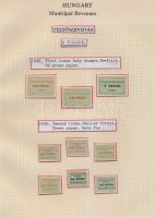 Gary Ryan magyar városi okmánybélyeg gyűjteménye, kb 2.000 különféle városi okmánybélyeg 7 albumban,...