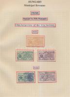 Gary Ryan magyar városi okmánybélyeg gyűjteménye, kb 2.000 különféle városi okmánybélyeg 7 albumban,...