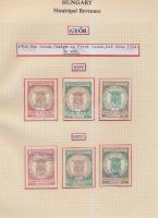 Gary Ryan magyar városi okmánybélyeg gyűjteménye, kb 2.000 különféle városi okmánybélyeg 7 albumban,...