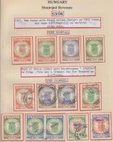 Gary Ryan magyar városi okmánybélyeg gyűjteménye, kb 2.000 különféle városi okmánybélyeg 7 albumban,...