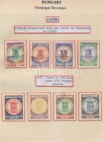 Gary Ryan magyar városi okmánybélyeg gyűjteménye, kb 2.000 különféle városi okmánybélyeg 7 albumban,...