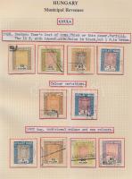 Gary Ryan magyar városi okmánybélyeg gyűjteménye, kb 2.000 különféle városi okmánybélyeg 7 albumban,...