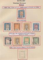 Gary Ryan magyar városi okmánybélyeg gyűjteménye, kb 2.000 különféle városi okmánybélyeg 7 albumban,...