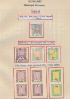 Gary Ryan magyar városi okmánybélyeg gyűjteménye, kb 2.000 különféle városi okmánybélyeg 7 albumban,...