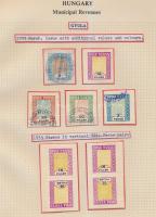 Gary Ryan magyar városi okmánybélyeg gyűjteménye, kb 2.000 különféle városi okmánybélyeg 7 albumban,...