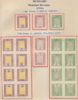 Gary Ryan magyar városi okmánybélyeg gyűjteménye, kb 2.000 különféle városi okmánybélyeg 7 albumban,...