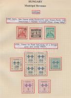 Gary Ryan magyar városi okmánybélyeg gyűjteménye, kb 2.000 különféle városi okmánybélyeg 7 albumban,...