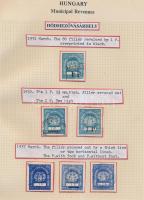 Gary Ryan magyar városi okmánybélyeg gyűjteménye, kb 2.000 különféle városi okmánybélyeg 7 albumban,...