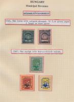 Gary Ryan magyar városi okmánybélyeg gyűjteménye, kb 2.000 különféle városi okmánybélyeg 7 albumban,...