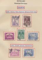 Gary Ryan magyar városi okmánybélyeg gyűjteménye, kb 2.000 különféle városi okmánybélyeg 7 albumban,...