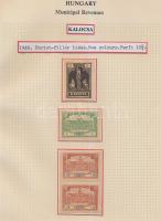 Gary Ryan magyar városi okmánybélyeg gyűjteménye, kb 2.000 különféle városi okmánybélyeg 7 albumban,...