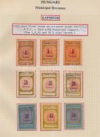 Gary Ryan magyar városi okmánybélyeg gyűjteménye, kb 2.000 különféle városi okmánybélyeg 7 albumban,...