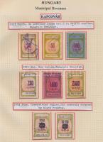 Gary Ryan magyar városi okmánybélyeg gyűjteménye, kb 2.000 különféle városi okmánybélyeg 7 albumban,...