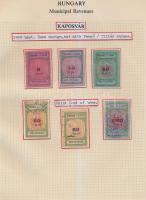 Gary Ryan magyar városi okmánybélyeg gyűjteménye, kb 2.000 különféle városi okmánybélyeg 7 albumban,...