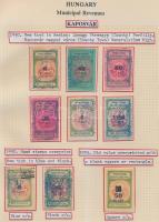 Gary Ryan magyar városi okmánybélyeg gyűjteménye, kb 2.000 különféle városi okmánybélyeg 7 albumban,...