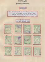 Gary Ryan magyar városi okmánybélyeg gyűjteménye, kb 2.000 különféle városi okmánybélyeg 7 albumban,...