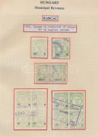 Gary Ryan magyar városi okmánybélyeg gyűjteménye, kb 2.000 különféle városi okmánybélyeg 7 albumban,...