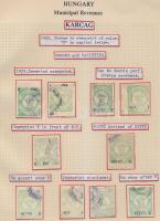 Gary Ryan magyar városi okmánybélyeg gyűjteménye, kb 2.000 különféle városi okmánybélyeg 7 albumban,...