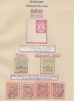 Gary Ryan magyar városi okmánybélyeg gyűjteménye, kb 2.000 különféle városi okmánybélyeg 7 albumban,...