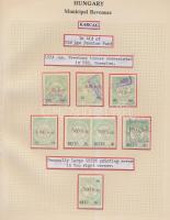 Gary Ryan magyar városi okmánybélyeg gyűjteménye, kb 2.000 különféle városi okmánybélyeg 7 albumban,...