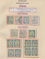 Gary Ryan magyar városi okmánybélyeg gyűjteménye, kb 2.000 különféle városi okmánybélyeg 7 albumban,...