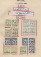 Gary Ryan magyar városi okmánybélyeg gyűjteménye, kb 2.000 különféle városi okmánybélyeg 7 albumban,...