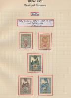 Gary Ryan magyar városi okmánybélyeg gyűjteménye, kb 2.000 különféle városi okmánybélyeg 7 albumban,...