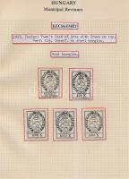 Gary Ryan magyar városi okmánybélyeg gyűjteménye, kb 2.000 különféle városi okmánybélyeg 7 albumban,...
