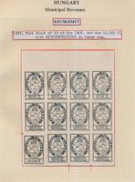 Gary Ryan magyar városi okmánybélyeg gyűjteménye, kb 2.000 különféle városi okmánybélyeg 7 albumban,...