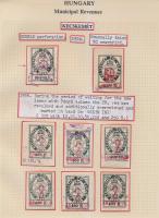 Gary Ryan magyar városi okmánybélyeg gyűjteménye, kb 2.000 különféle városi okmánybélyeg 7 albumban,...