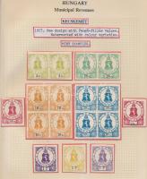 Gary Ryan magyar városi okmánybélyeg gyűjteménye, kb 2.000 különféle városi okmánybélyeg 7 albumban,...