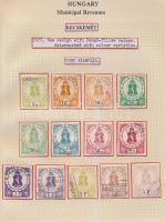 Gary Ryan magyar városi okmánybélyeg gyűjteménye, kb 2.000 különféle városi okmánybélyeg 7 albumban,...