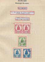 Gary Ryan magyar városi okmánybélyeg gyűjteménye, kb 2.000 különféle városi okmánybélyeg 7 albumban,...