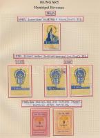 Gary Ryan magyar városi okmánybélyeg gyűjteménye, kb 2.000 különféle városi okmánybélyeg 7 albumban,...