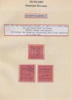 Gary Ryan magyar városi okmánybélyeg gyűjteménye, kb 2.000 különféle városi okmánybélyeg 7 albumban,...