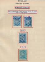 Gary Ryan magyar városi okmánybélyeg gyűjteménye, kb 2.000 különféle városi okmánybélyeg 7 albumban,...