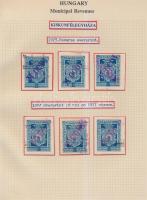 Gary Ryan magyar városi okmánybélyeg gyűjteménye, kb 2.000 különféle városi okmánybélyeg 7 albumban,...