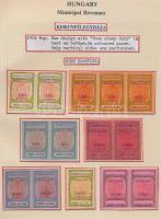 Gary Ryan magyar városi okmánybélyeg gyűjteménye, kb 2.000 különféle városi okmánybélyeg 7 albumban,...