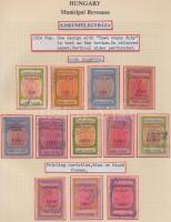 Gary Ryan magyar városi okmánybélyeg gyűjteménye, kb 2.000 különféle városi okmánybélyeg 7 albumban,...