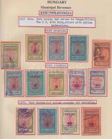 Gary Ryan magyar városi okmánybélyeg gyűjteménye, kb 2.000 különféle városi okmánybélyeg 7 albumban,...