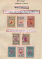 Gary Ryan magyar városi okmánybélyeg gyűjteménye, kb 2.000 különféle városi okmánybélyeg 7 albumban,...