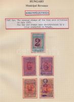 Gary Ryan magyar városi okmánybélyeg gyűjteménye, kb 2.000 különféle városi okmánybélyeg 7 albumban,...