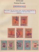 Gary Ryan magyar városi okmánybélyeg gyűjteménye, kb 2.000 különféle városi okmánybélyeg 7 albumban,...