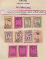 Gary Ryan magyar városi okmánybélyeg gyűjteménye, kb 2.000 különféle városi okmánybélyeg 7 albumban,...