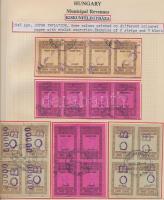 Gary Ryan magyar városi okmánybélyeg gyűjteménye, kb 2.000 különféle városi okmánybélyeg 7 albumban,...