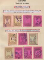 Gary Ryan magyar városi okmánybélyeg gyűjteménye, kb 2.000 különféle városi okmánybélyeg 7 albumban,...