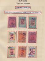 Gary Ryan magyar városi okmánybélyeg gyűjteménye, kb 2.000 különféle városi okmánybélyeg 7 albumban,...