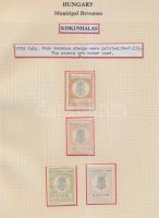 Gary Ryan magyar városi okmánybélyeg gyűjteménye, kb 2.000 különféle városi okmánybélyeg 7 albumban,...