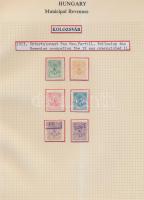 Gary Ryan magyar városi okmánybélyeg gyűjteménye, kb 2.000 különféle városi okmánybélyeg 7 albumban,...